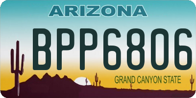 AZ license plate BPP6806