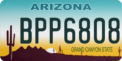 AZ license plate BPP6808