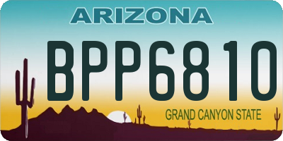 AZ license plate BPP6810