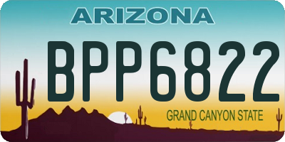 AZ license plate BPP6822