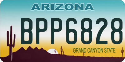 AZ license plate BPP6828
