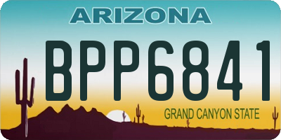 AZ license plate BPP6841