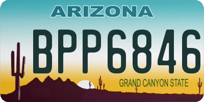 AZ license plate BPP6846