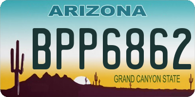 AZ license plate BPP6862