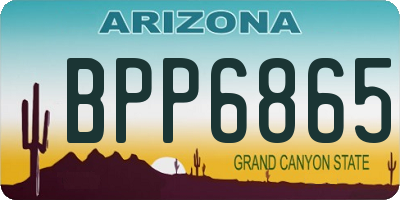 AZ license plate BPP6865