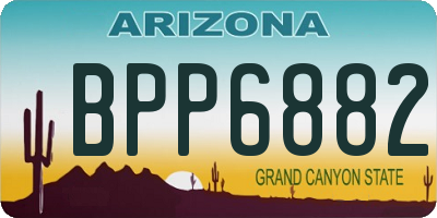 AZ license plate BPP6882