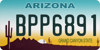 AZ license plate BPP6891