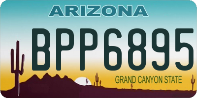 AZ license plate BPP6895