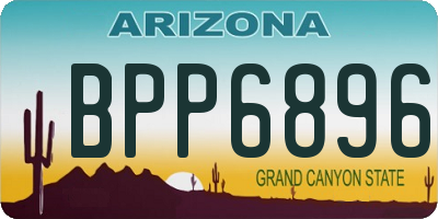 AZ license plate BPP6896