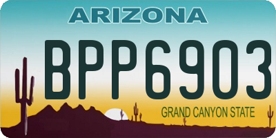 AZ license plate BPP6903