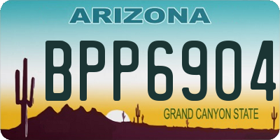 AZ license plate BPP6904