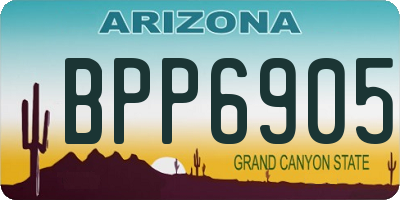 AZ license plate BPP6905