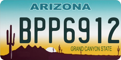 AZ license plate BPP6912