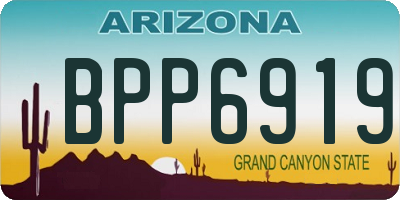 AZ license plate BPP6919