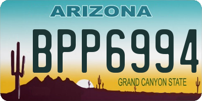 AZ license plate BPP6994