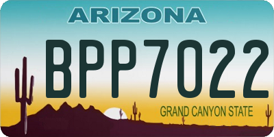 AZ license plate BPP7022