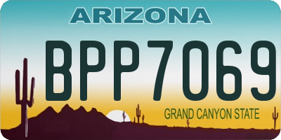 AZ license plate BPP7069