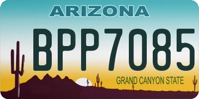 AZ license plate BPP7085