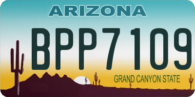 AZ license plate BPP7109
