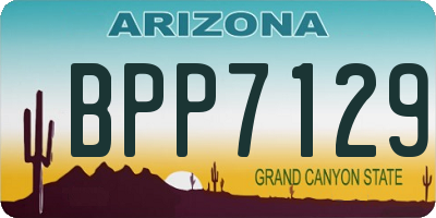 AZ license plate BPP7129