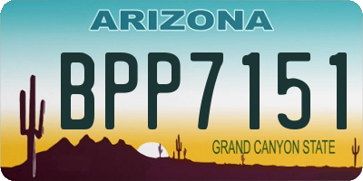 AZ license plate BPP7151