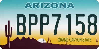 AZ license plate BPP7158