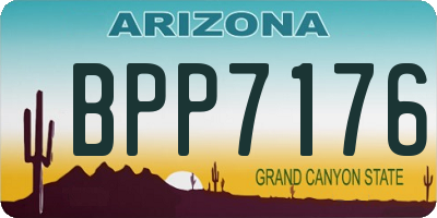 AZ license plate BPP7176