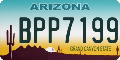 AZ license plate BPP7199