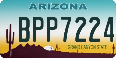 AZ license plate BPP7224