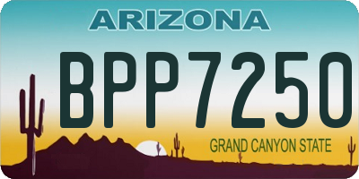 AZ license plate BPP7250