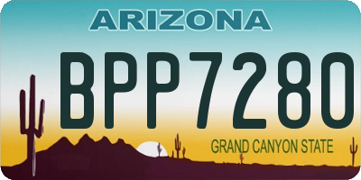 AZ license plate BPP7280