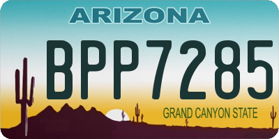 AZ license plate BPP7285