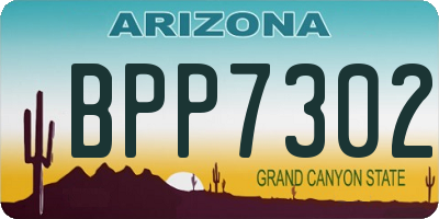 AZ license plate BPP7302