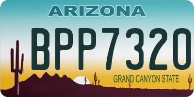 AZ license plate BPP7320