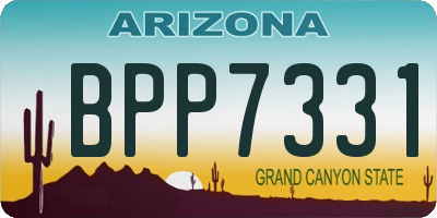 AZ license plate BPP7331