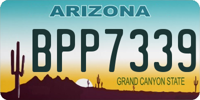 AZ license plate BPP7339