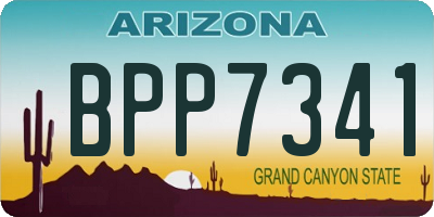 AZ license plate BPP7341