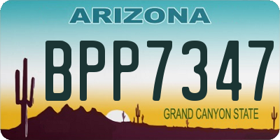 AZ license plate BPP7347