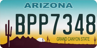 AZ license plate BPP7348