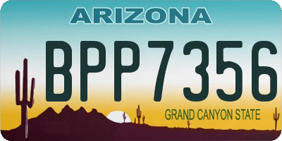 AZ license plate BPP7356