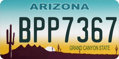 AZ license plate BPP7367