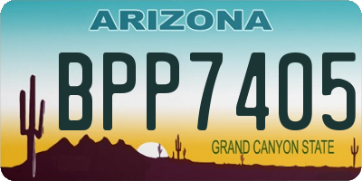 AZ license plate BPP7405