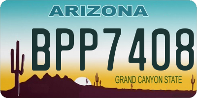 AZ license plate BPP7408
