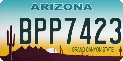 AZ license plate BPP7423