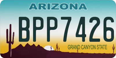 AZ license plate BPP7426