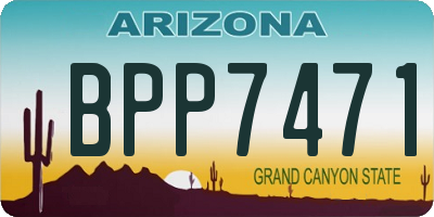 AZ license plate BPP7471