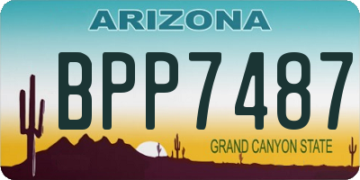 AZ license plate BPP7487