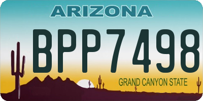 AZ license plate BPP7498