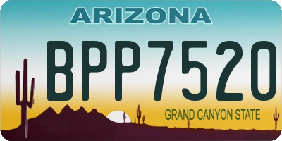 AZ license plate BPP7520