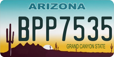 AZ license plate BPP7535
